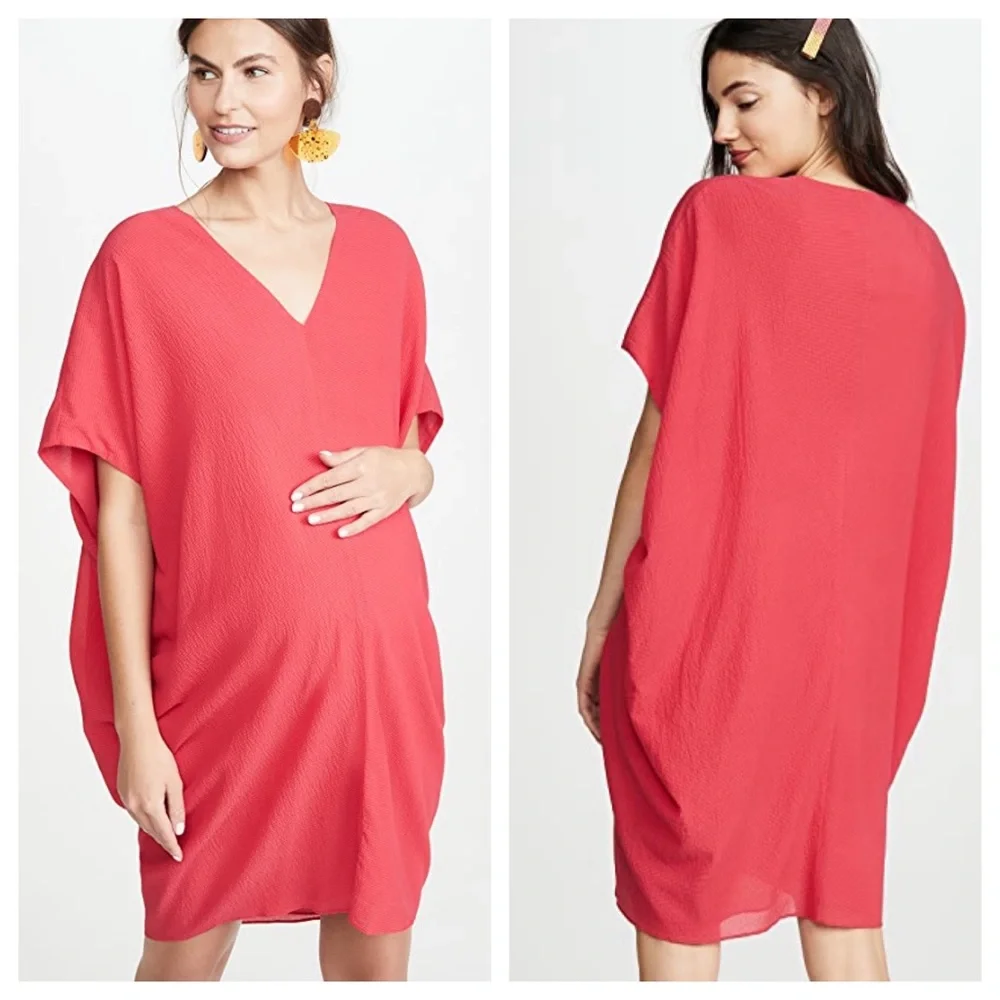 Hatch The Slouch Dress in Punch, Silk Blend - Picture 1 of 12